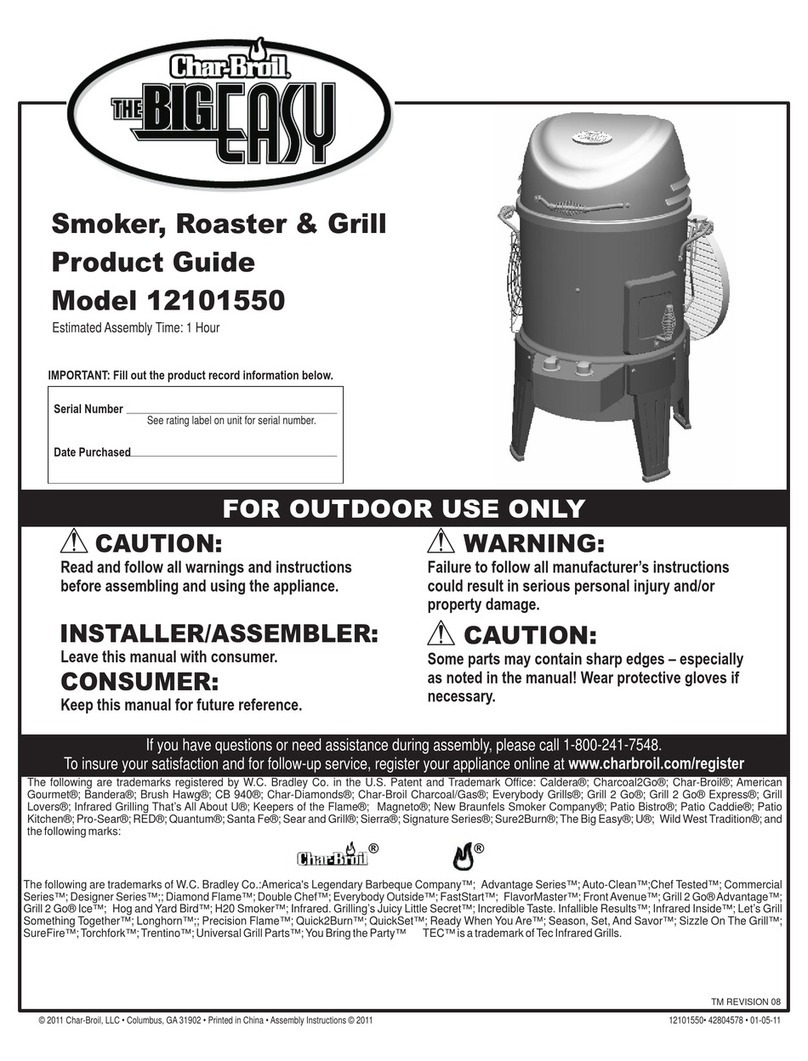 Char-Broil THE BIG EASY 12101550 User manual