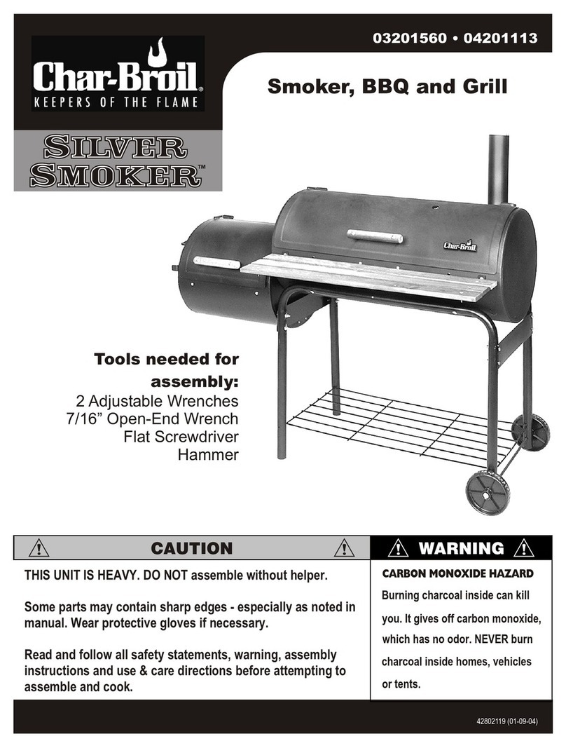 Char-Broil SILVER SMOKER 3201560 user manual