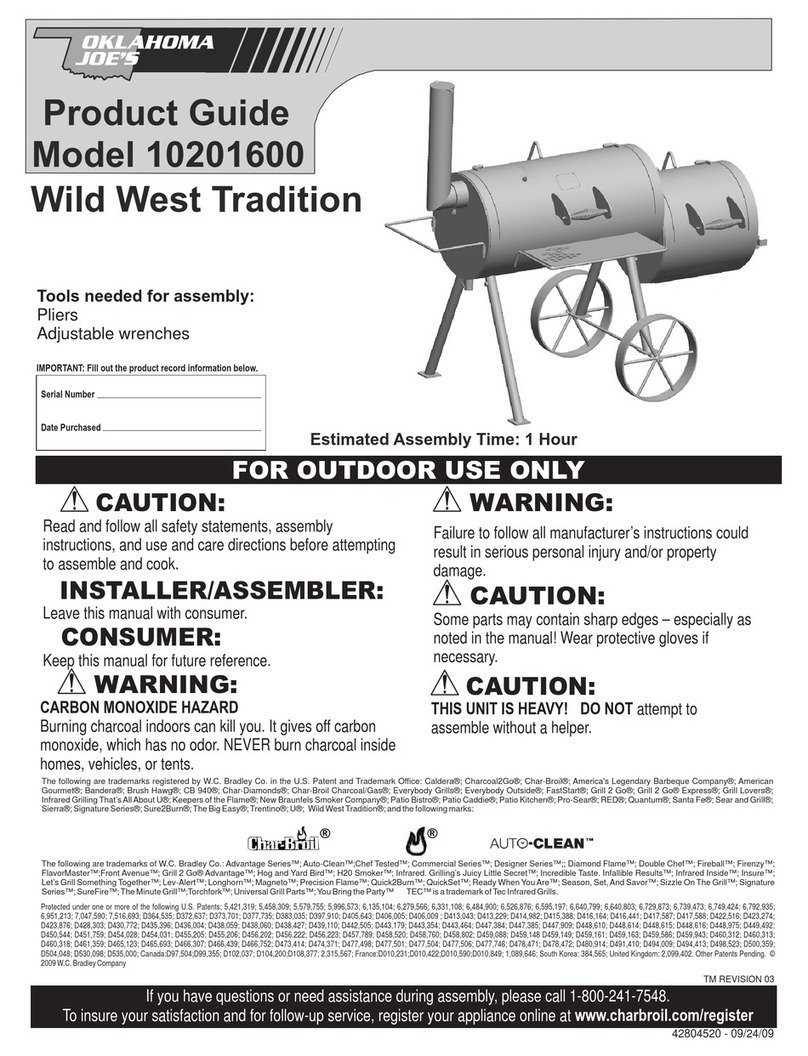 oklahoma joes WILD WEST TRADITION 10201600 Product guide