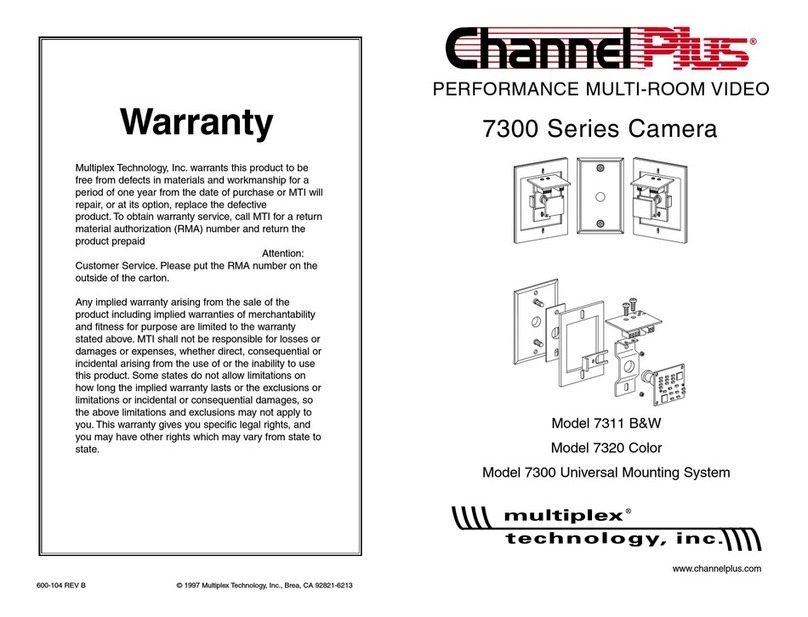 Channel Plus 7300 User manual
