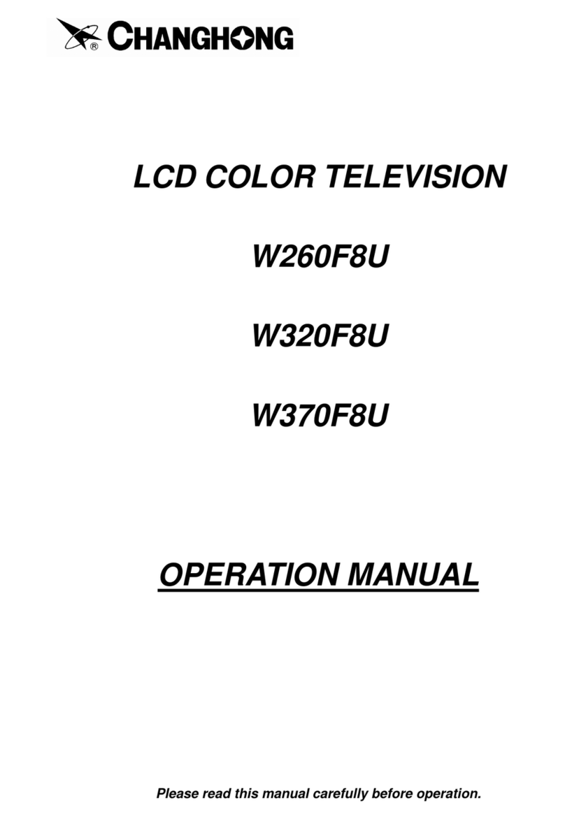 Changhong Electric W260F8U, W320F8U, W370F8U Operation manual
