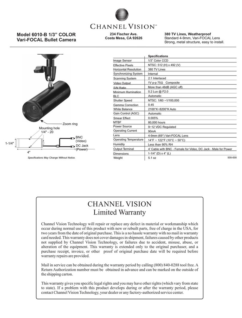 Channel Vision 6010-B Specification sheet