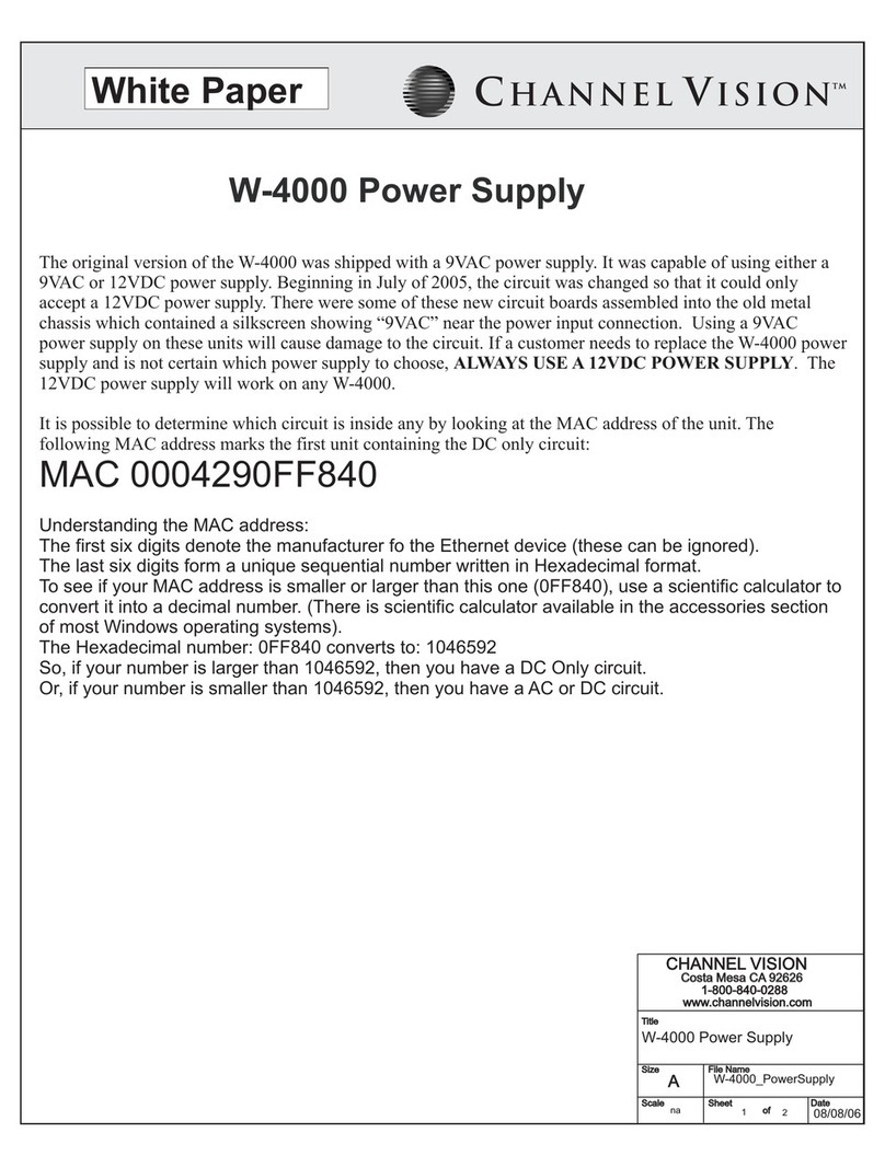 Channel Vision W-4000 White paper
