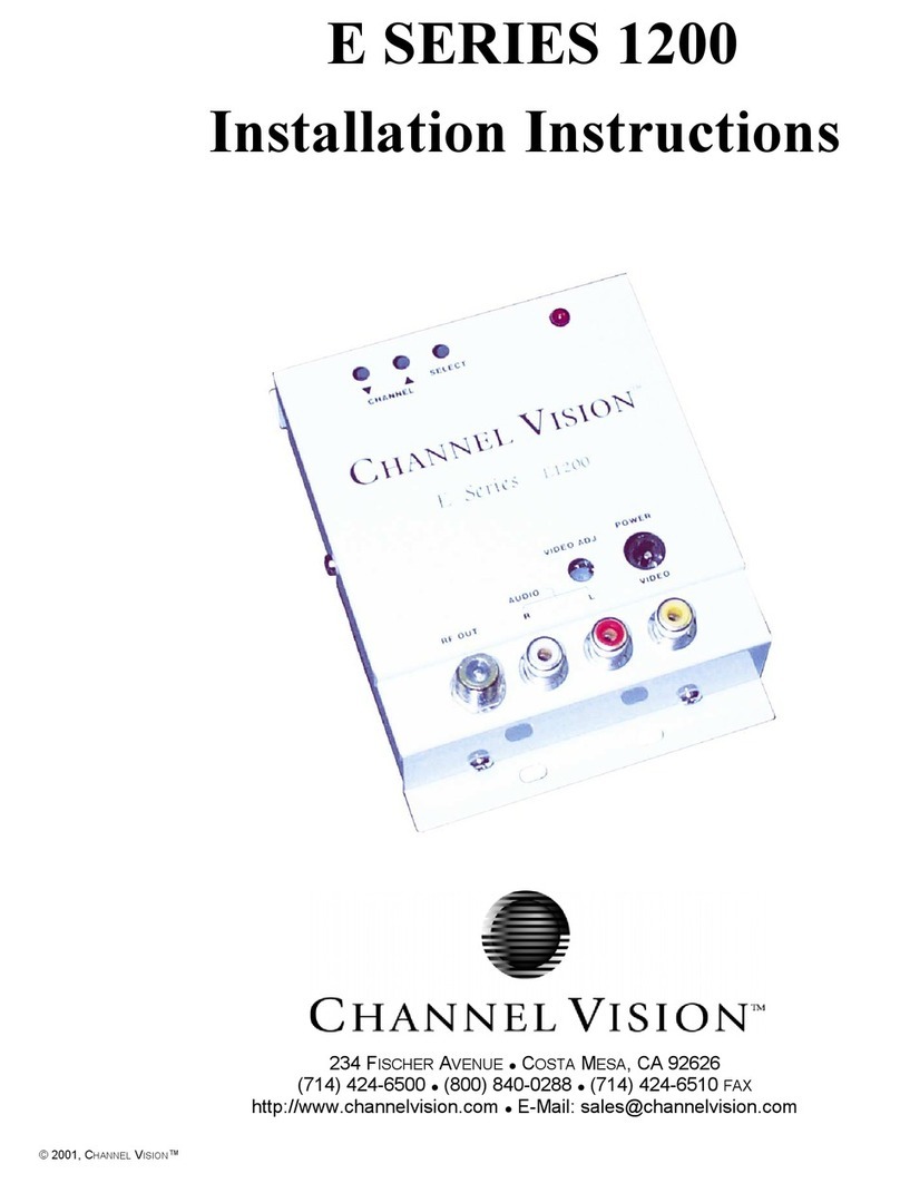 Channel Vision Digital RF Modulator E-1200 User manual