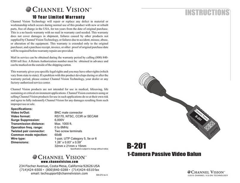 Channel Vision B-201 user manual