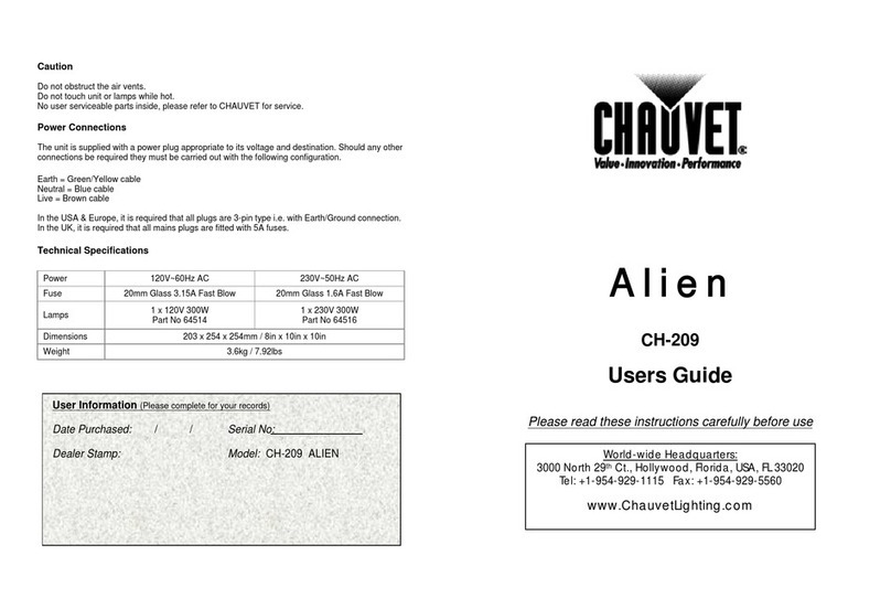 Chauvet ALIEN CH-209 user guide
