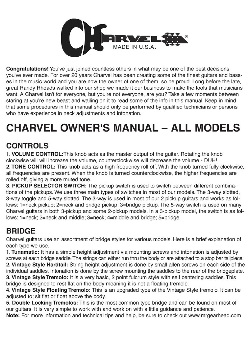 Charvel San Dimas 1-2H owner's manual