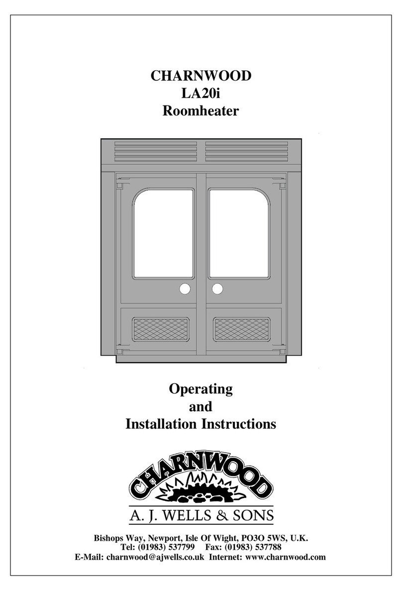Charnwood Roomheater Operating and installation instructions
