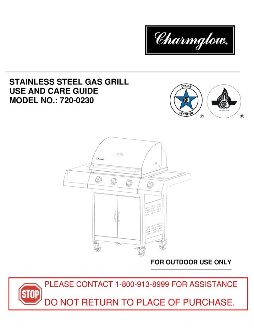 Charmglow GRILL 720-0230 Use and care guide