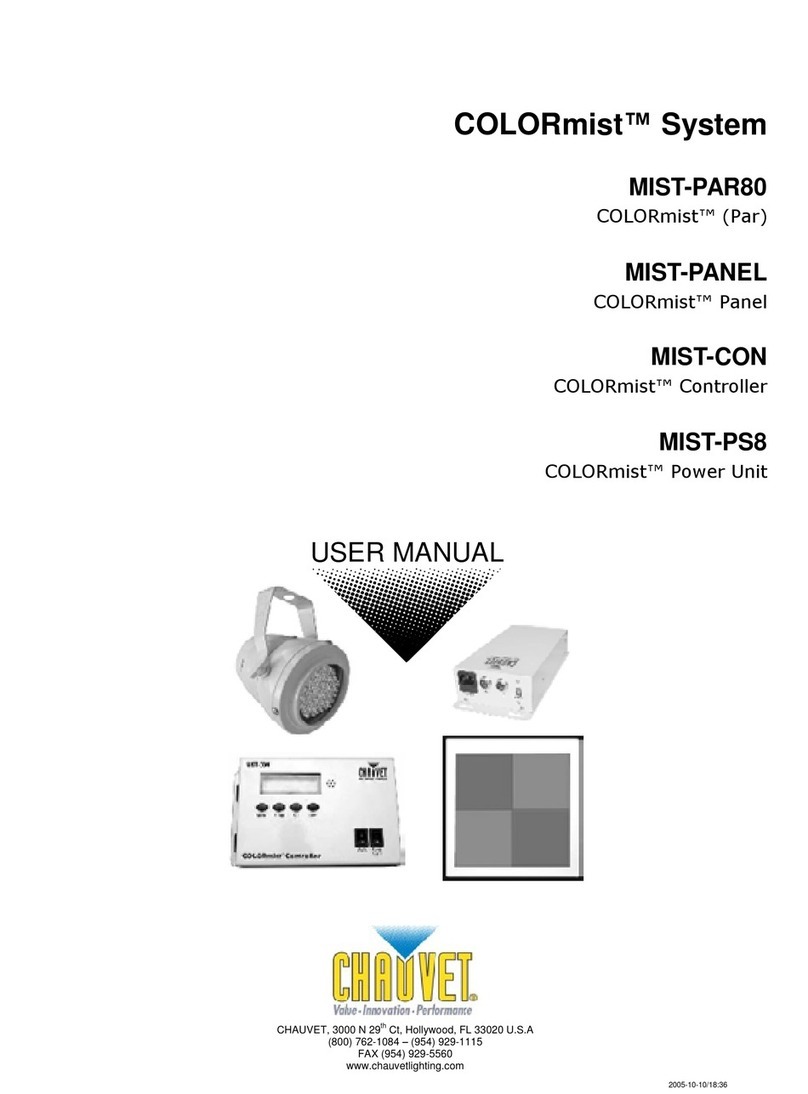 Chauvet COLORMIST MIST-PANEL user manual