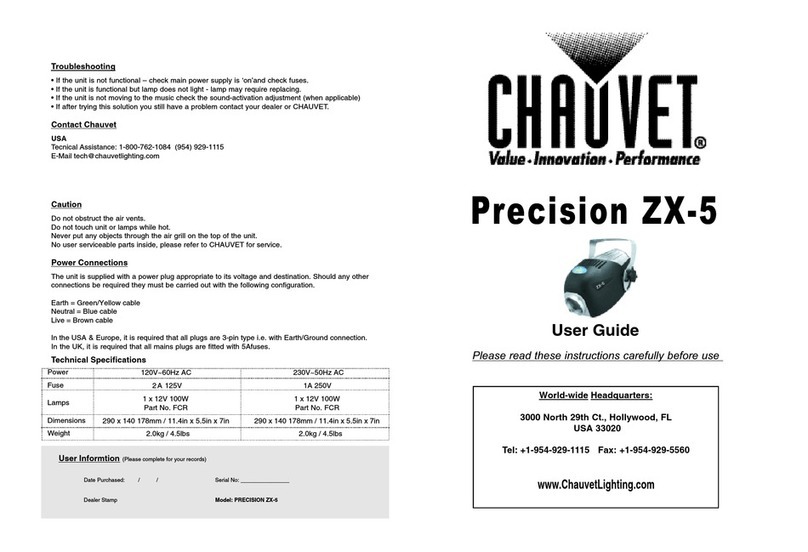 Chauvet Precision ZX-5 user guide