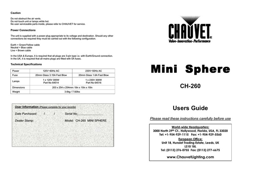 Chauvet Mini Sphere CH-260 user guide