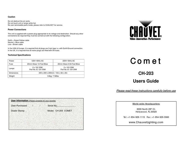Chauvet Comet CH-203 User manual