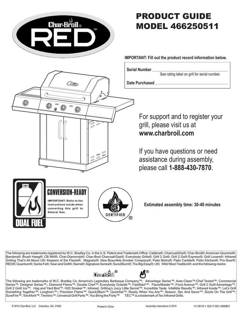 Char-Broil RED 466250511 User manual