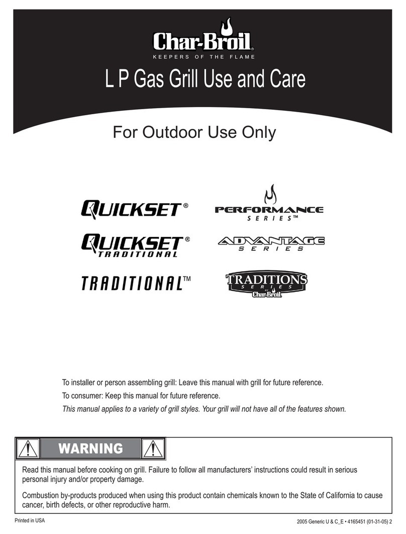 Char-Broil LP Gas Grill User manual