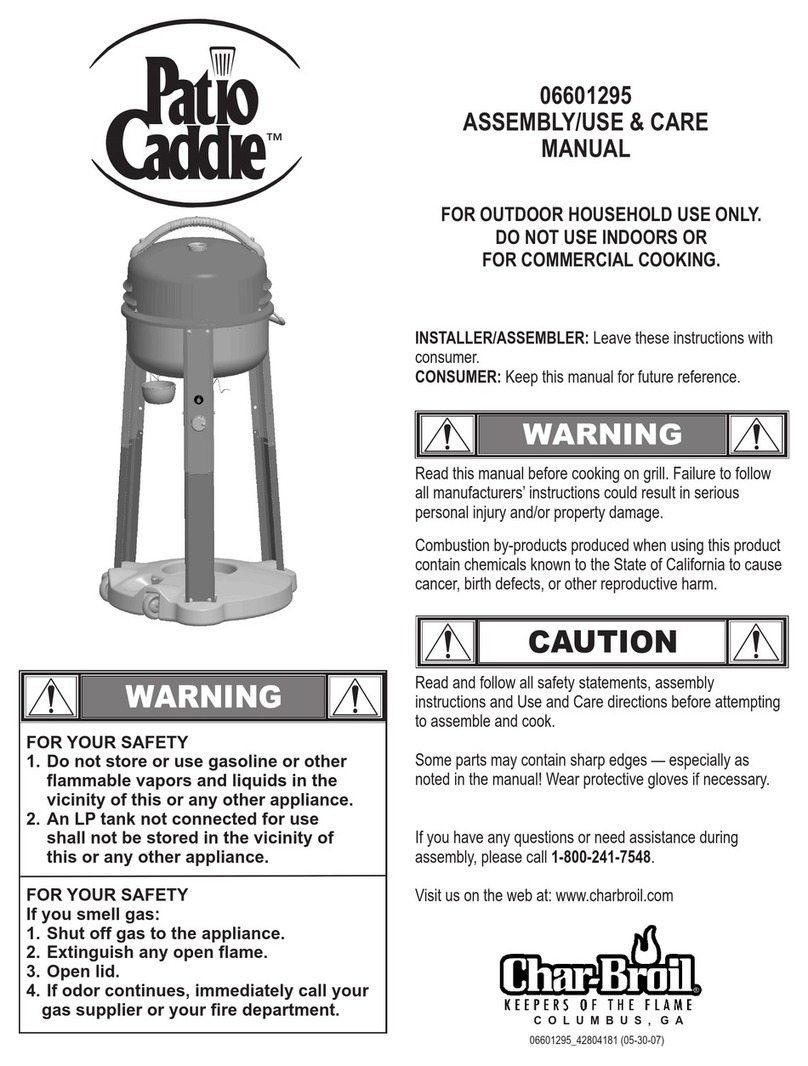 Char-Broil Patio Caddie 06601295 User manual