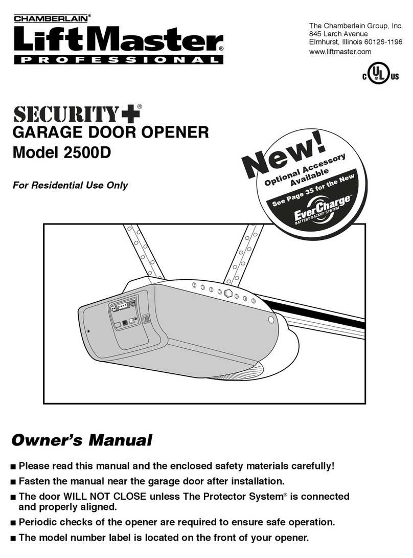Chamberlain LiftMaster Security+ 2500D User manual