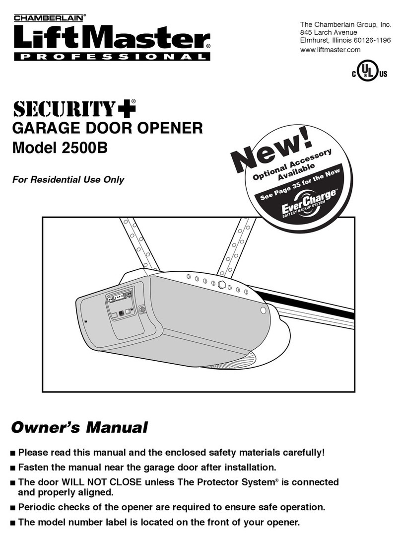 Chamberlain LiftMaster Security+ 2500B owner's manual