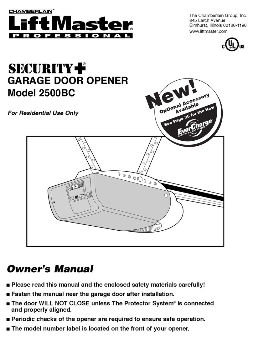 Chamberlain LiftMaster Security+ 2500BC User manual