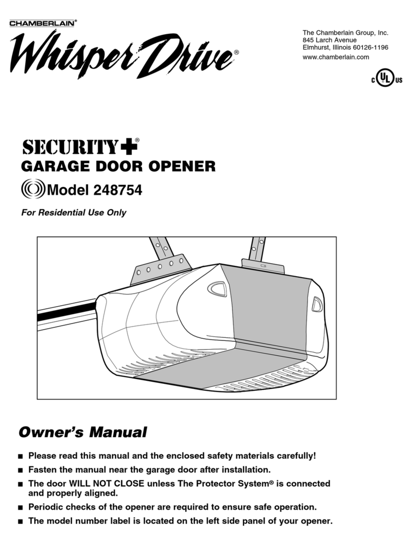 Chamberlain Whisper Drive Security+ 248754 owner's manual Chamberlain Whisper Drive Security+ 248754 owner's manual