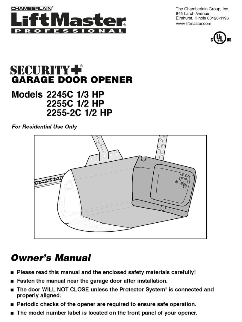 Chamberlain 2245C 1/3 HP owner's manual