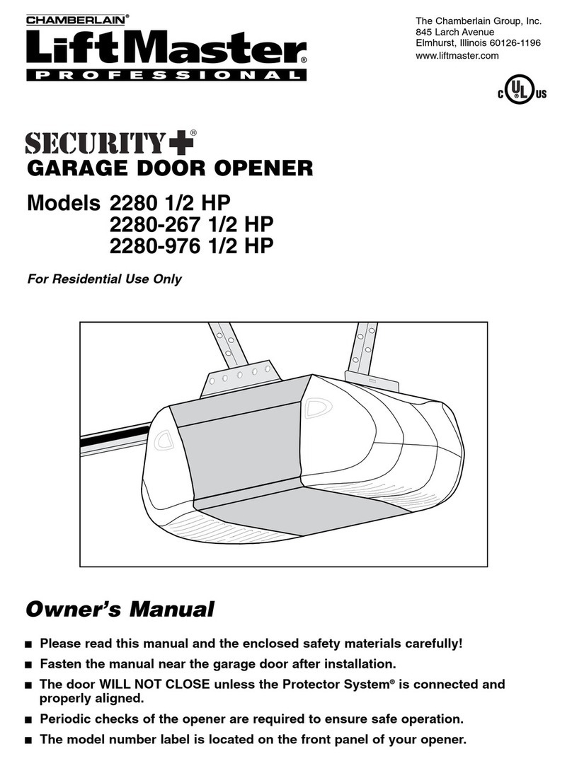 Chamberlain 2280-267 owner's manual