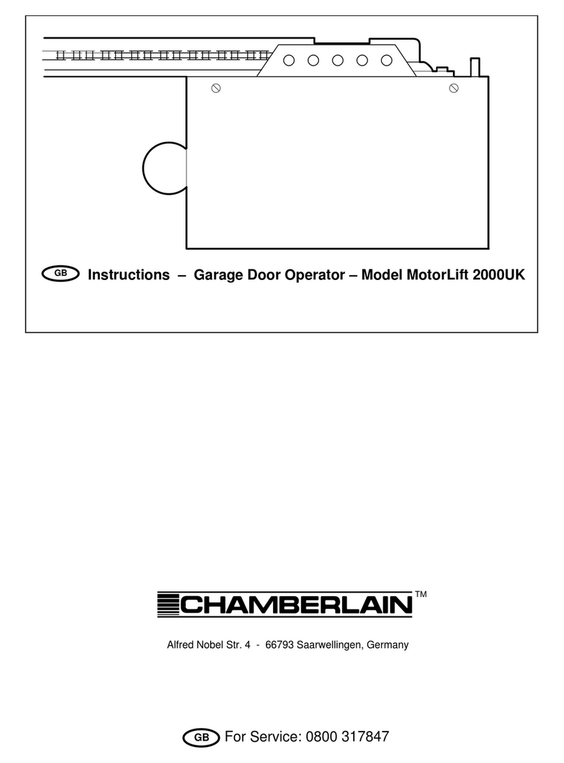 Chamberlain MotorLift 2000UK User manual Chamberlain MotorLift 2000UK User manual
