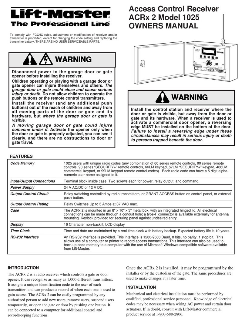Chamberlain 1025 owner's manual