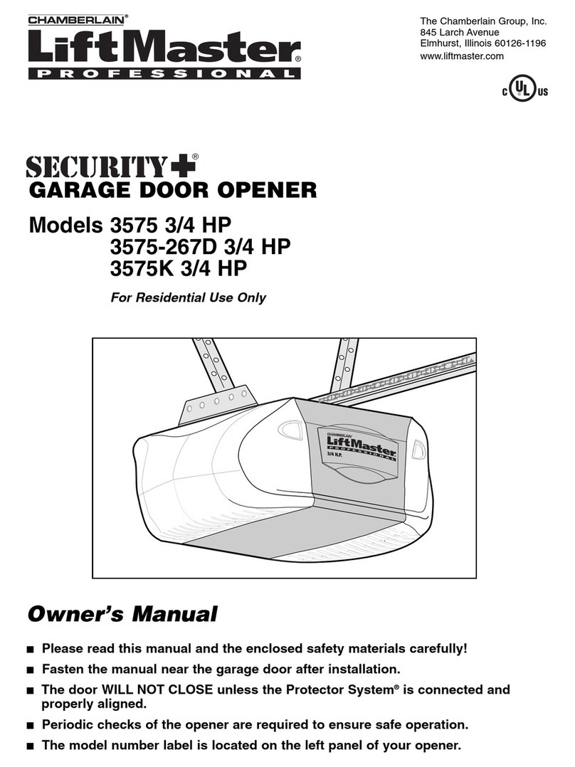 Chamberlain 3575 3 HP owner's manual