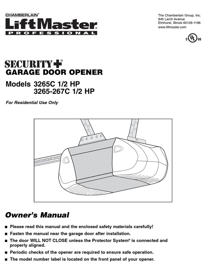Chamberlain 3265C 1/2 HP User manual
