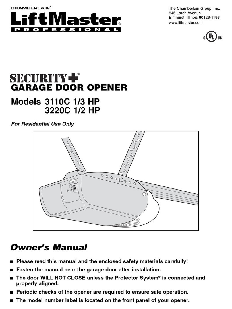 Chamberlain 3110C 1/3 HP User manual
