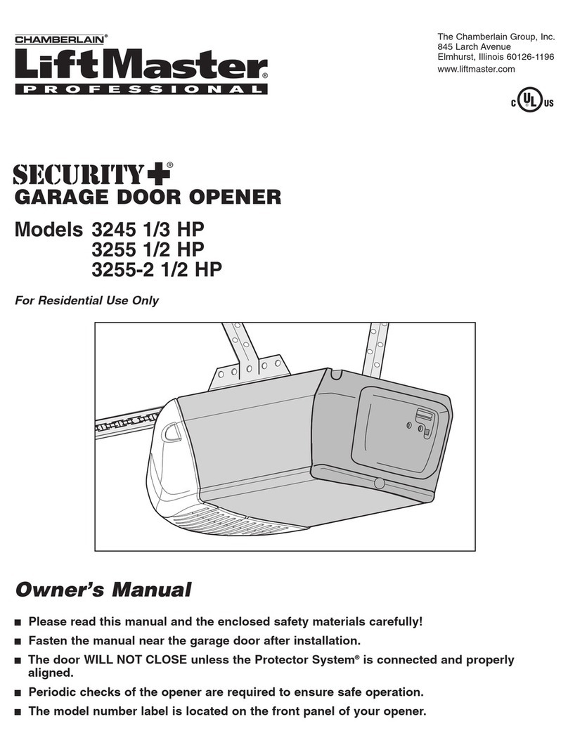 Chamberlain 3245 1/3 HP owner's manual