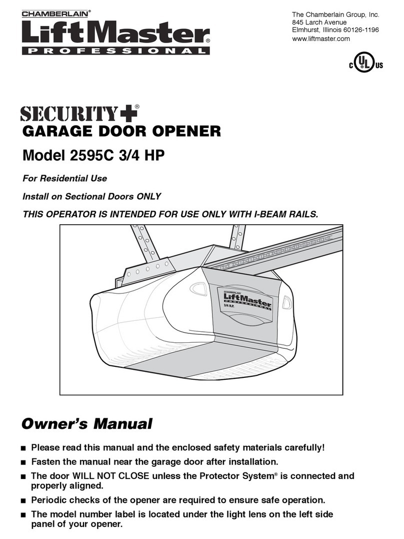 Chamberlain 2595C 3/4 HP User manual