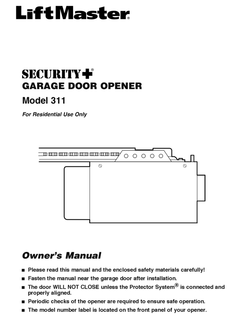 Chamberlain LiftMaster Security+ 311 owner's manual Chamberlain LiftMaster Security+ 311 owner's manual