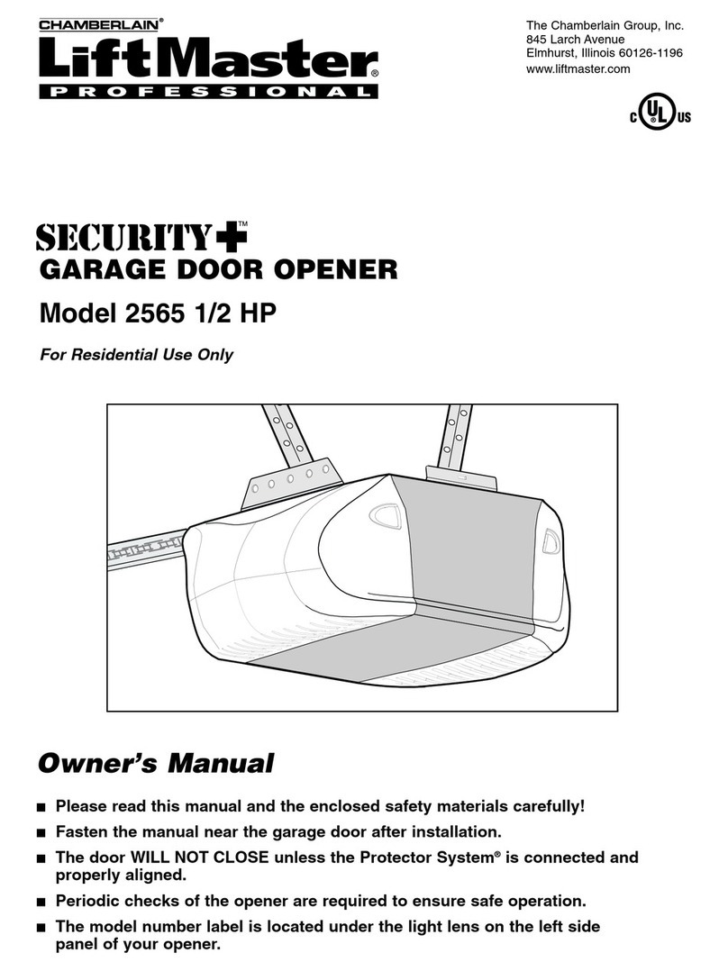 Chamberlain 2565 1/2 HP User manual Chamberlain 2565 1/2 HP User manual