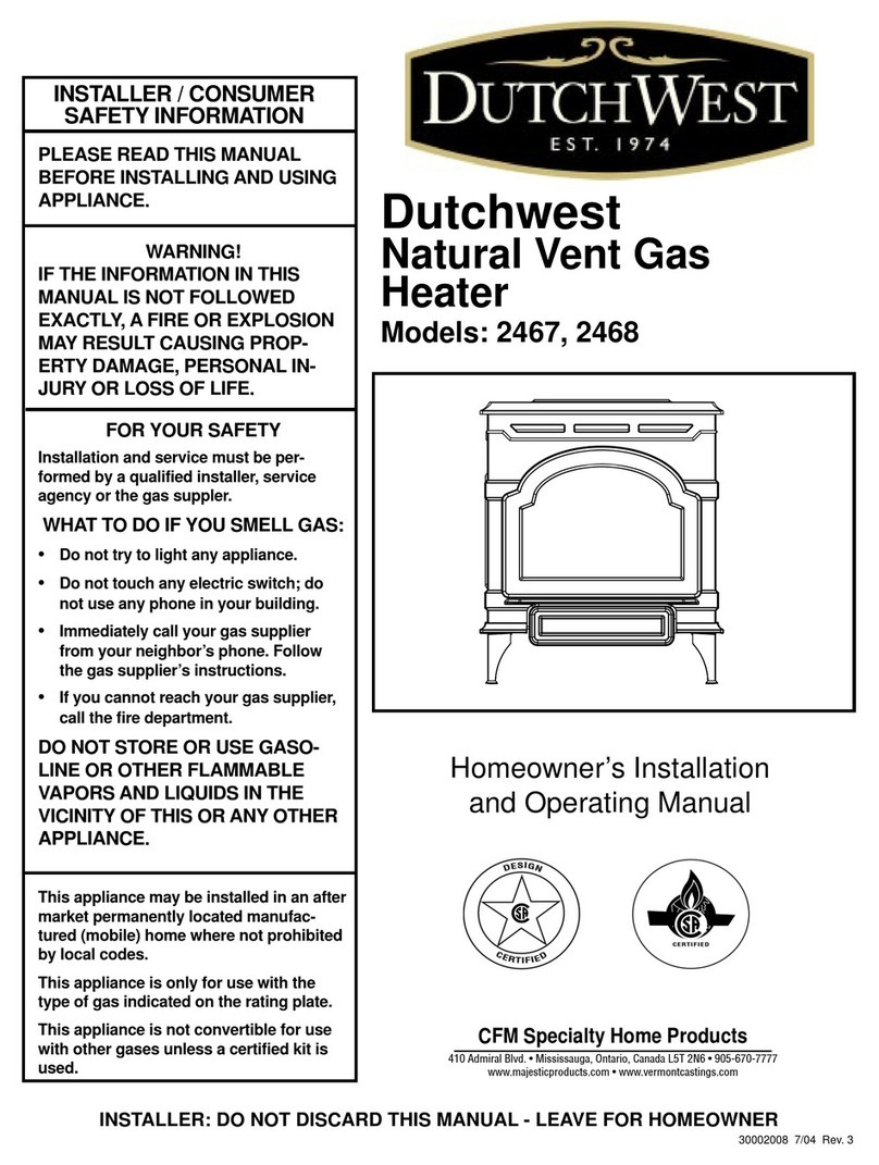 DutchWest 2467 Homeowner's installation and operating manual