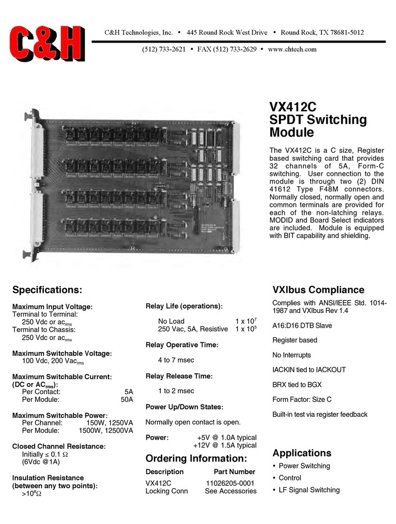 C&H Technologies VX412C Specification sheet