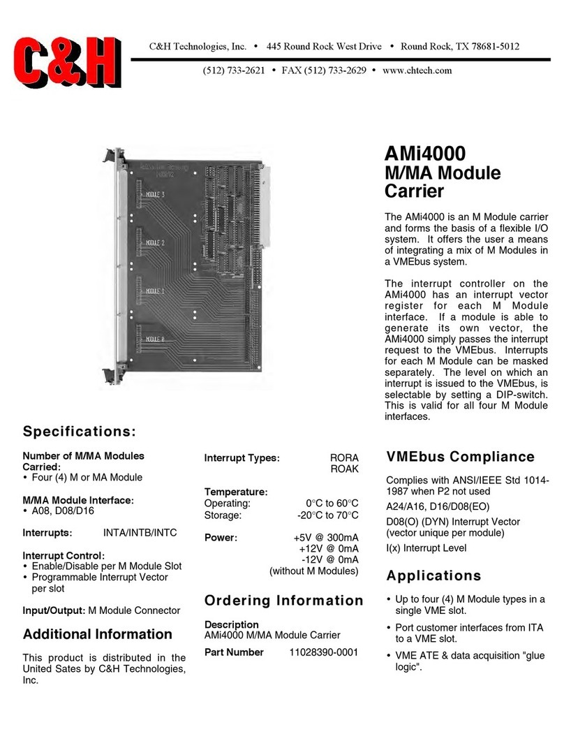 C&H M/MA Module Carrier AMi4000 User manual C&H M/MA Module Carrier AMi4000 User manual