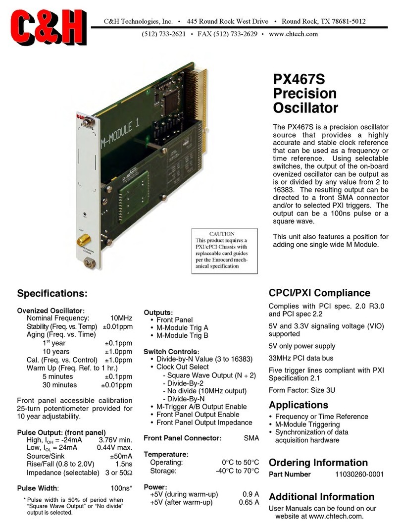 C&H Precision Oscillator PX467S Specifications