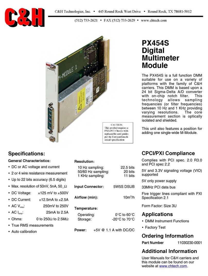C&H Digital Multimeter Module PX454S Specifications