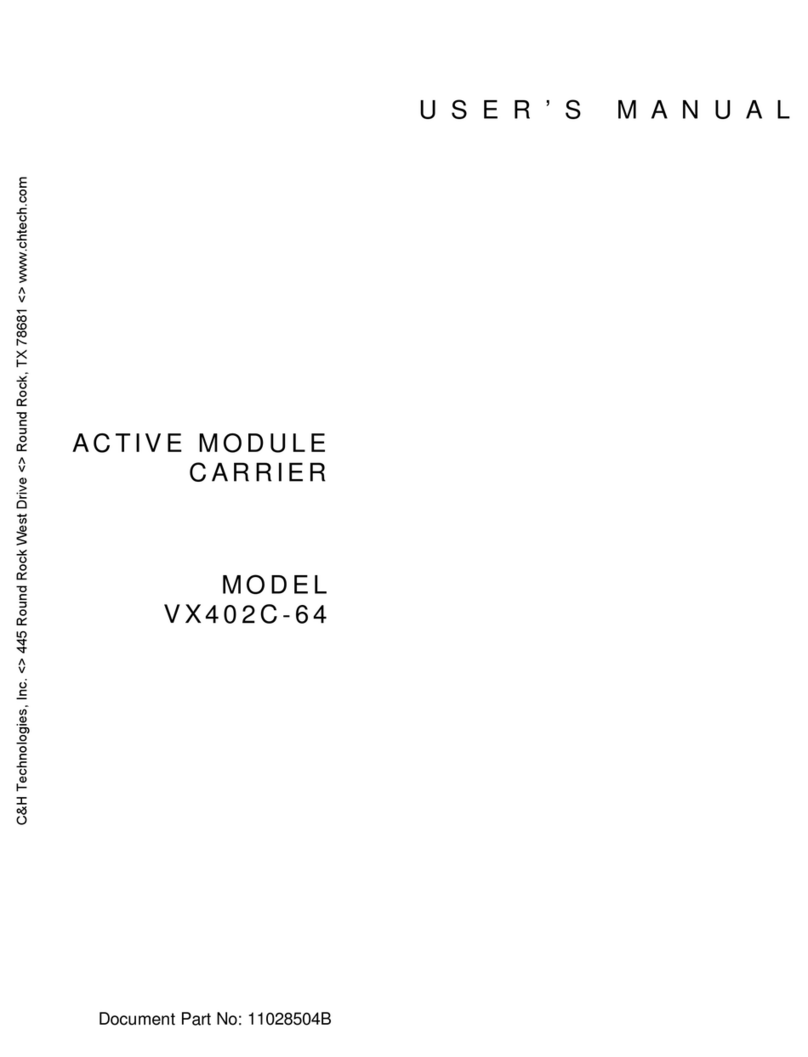 C&H Active Module Carrier VX402C-64 User manual C&H Active Module Carrier VX402C-64 User manual
