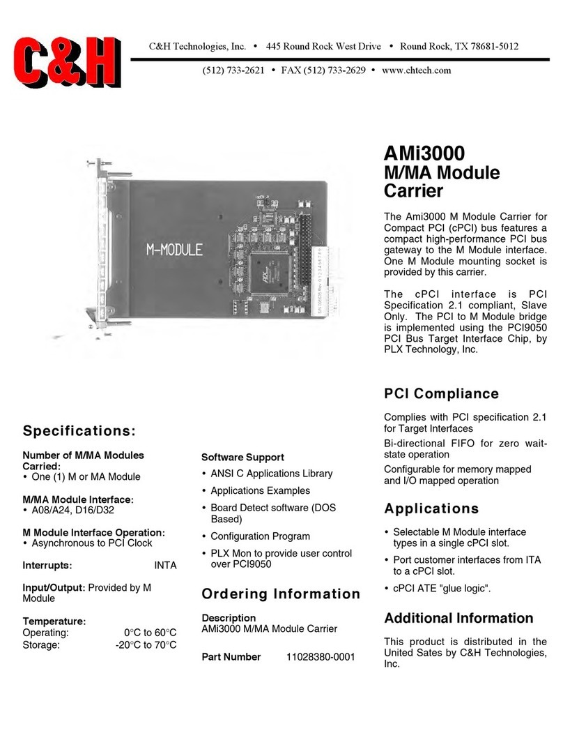 C&H M/MA Module Carrier AMi3000 Specifications