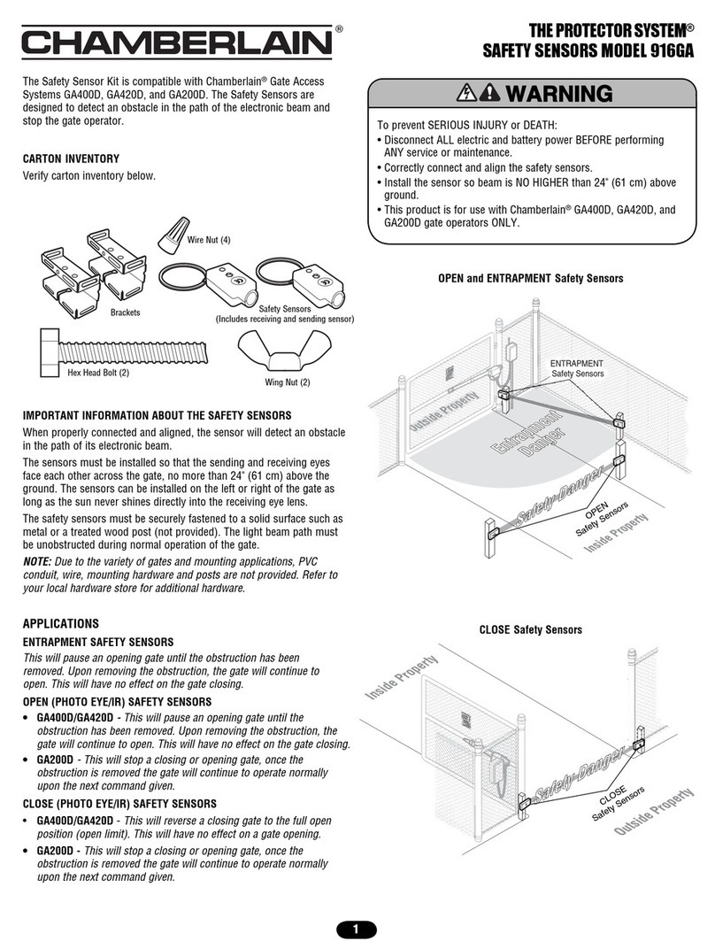 Chamberlain THE PROTECTOR SYSTEM 916GA User manual Chamberlain THE PROTECTOR SYSTEM 916GA User manual