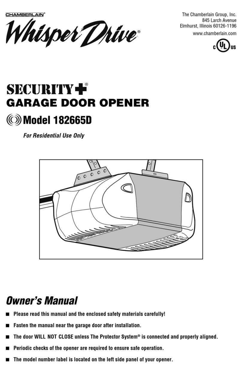 Chamberlain WhisperDrive 182665D User manual