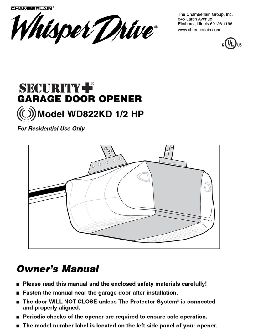 Chamberlain WD822KD 1/2 HP User manual