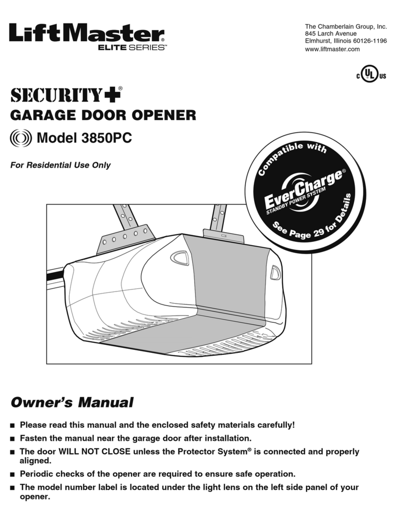 Chamberlain LiftMaster 3850PC owner's manual