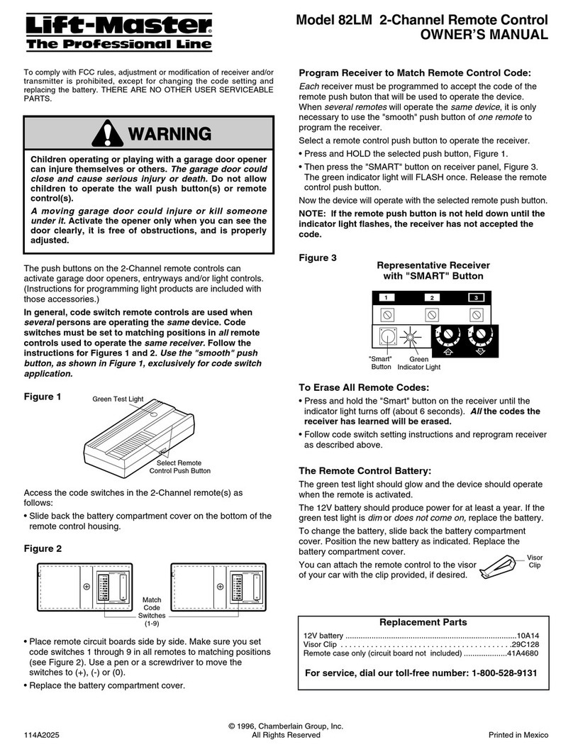 Chamberlain 82LM owner's manual Chamberlain 82LM owner's manual