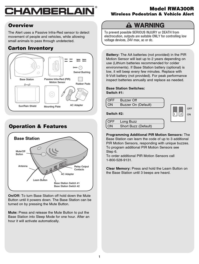 Chamberlain Reporter RWA-300R User manual