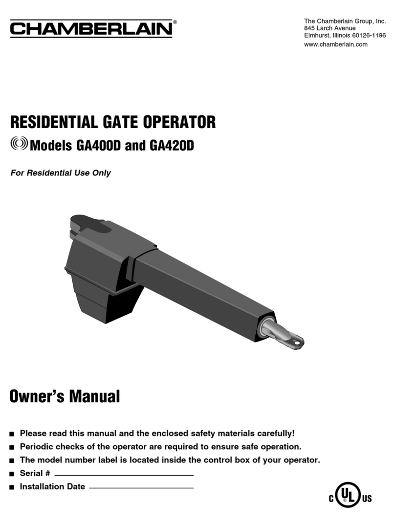 Chamberlain GA400D User manual