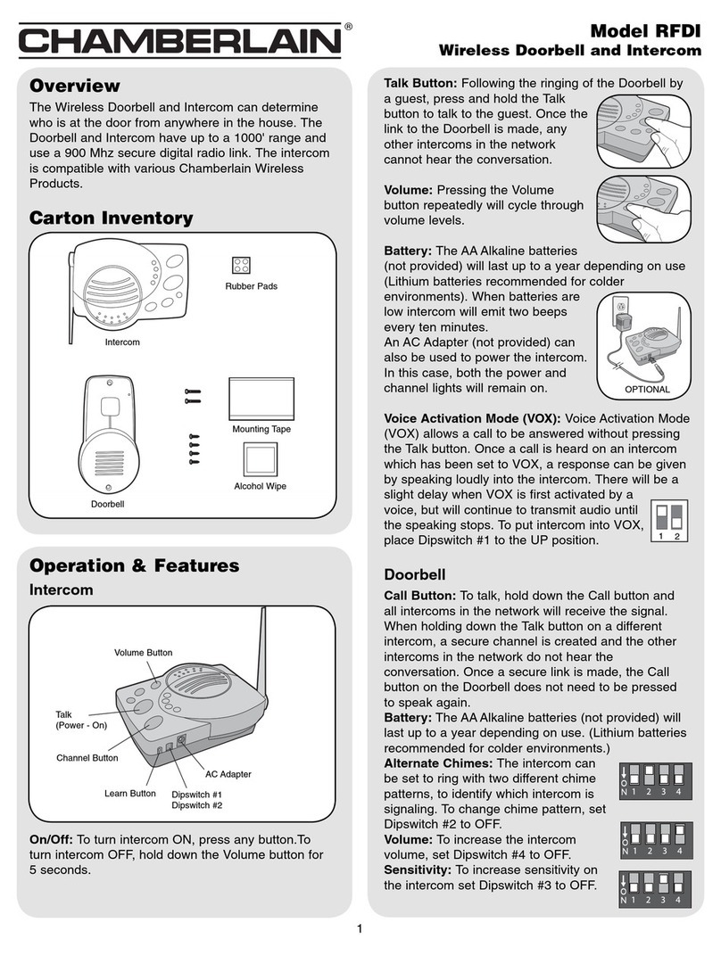 Chamberlain RFDI User manual